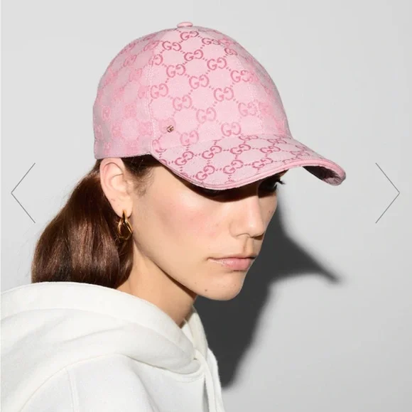 Gucci Pink Logo Pattern Cap - Picture 2 of 6